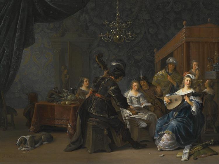 A Musical Party with an Allegory of the Five Senses - Anthonie Palamedesz.