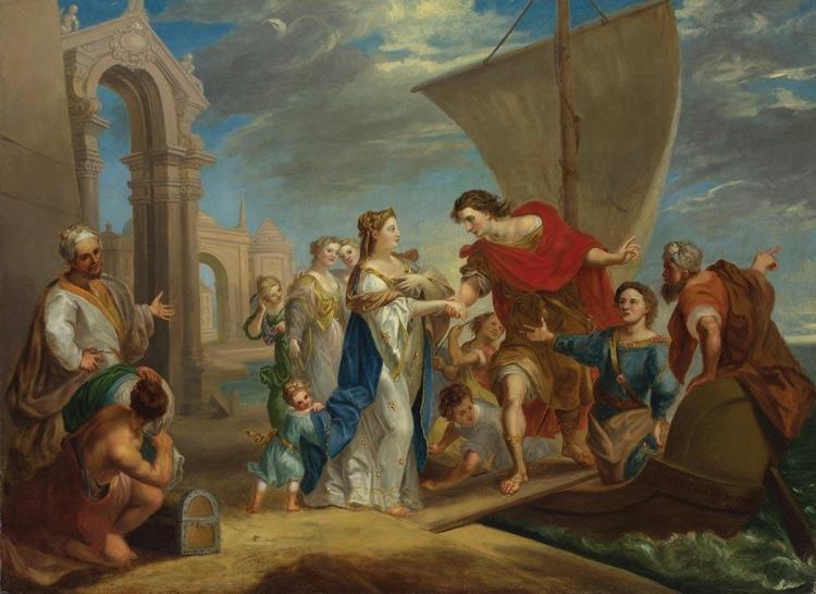 Dido and Aeneas on the Quay at Carthage - Bass Otis