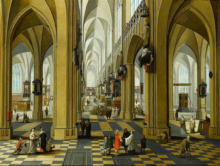 A Church Interior - Frans Francken the Younger