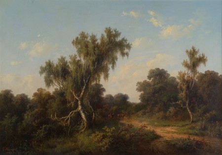 Landscape with deers - Guido Hampe