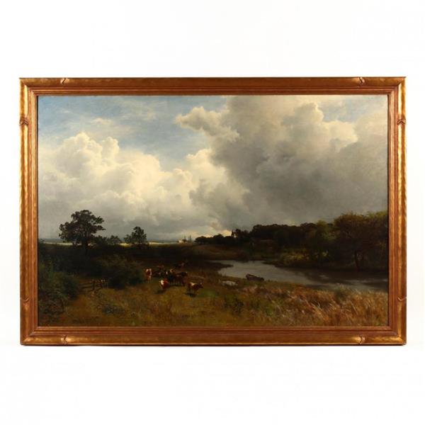 Pastoral Landscape with Cattle - Heinrich Deiters
