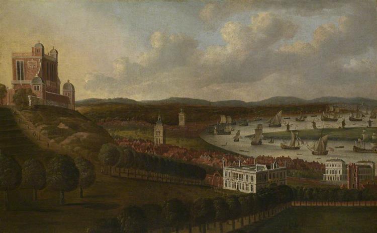 London and the River Thames from One Tree Hill, Greenwich Park - Jan Griffier I