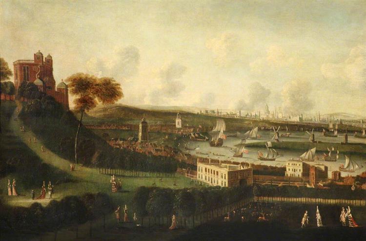 View from One Tree Hill: The Queen's House and the Royal Observatory, Greenwich - Jan Griffier I