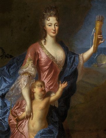 Portrait of a lady as Venus, disarming Cupid - Jean-François de Troy