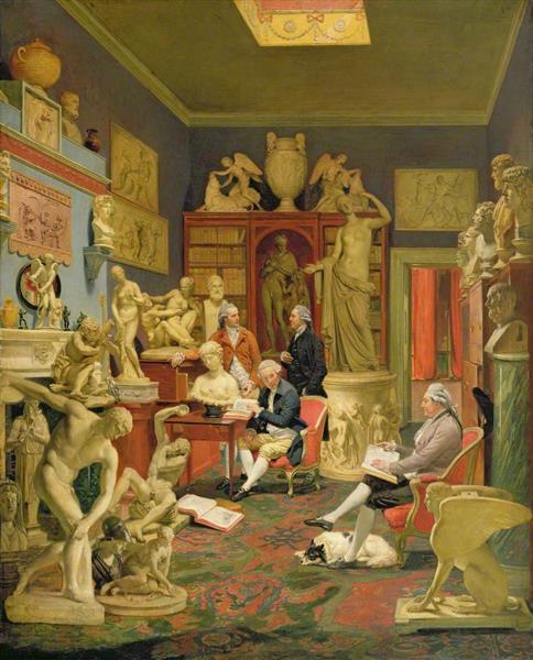 Charles Townley and Friends in His Library at 7 Park Street, Westminster, 1781 - 1783 - Johann Zoffany