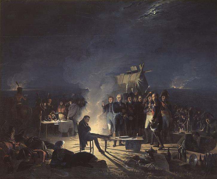 Bivouac de Napoléon sur le champ de bataille de Wagram - Adolphe Roehn