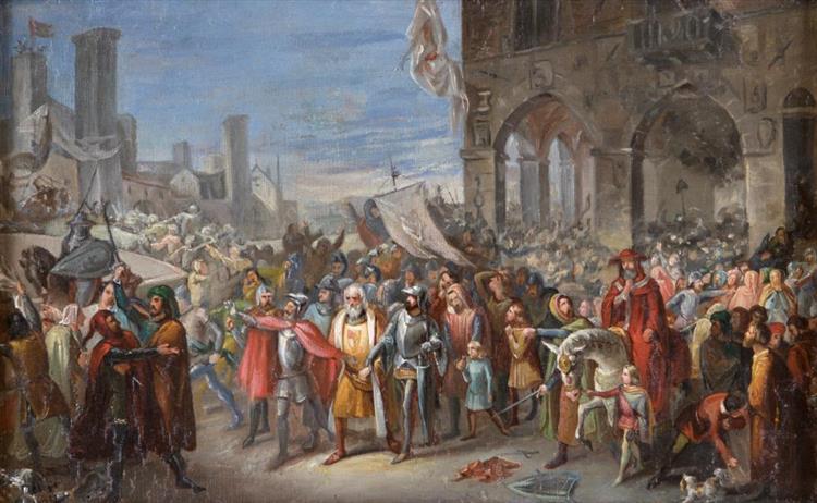 The surrender of the Ancona people - Francesco Podesti