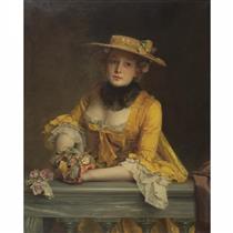 THE YELLOW DRESS - Gustave Jean Jacquet