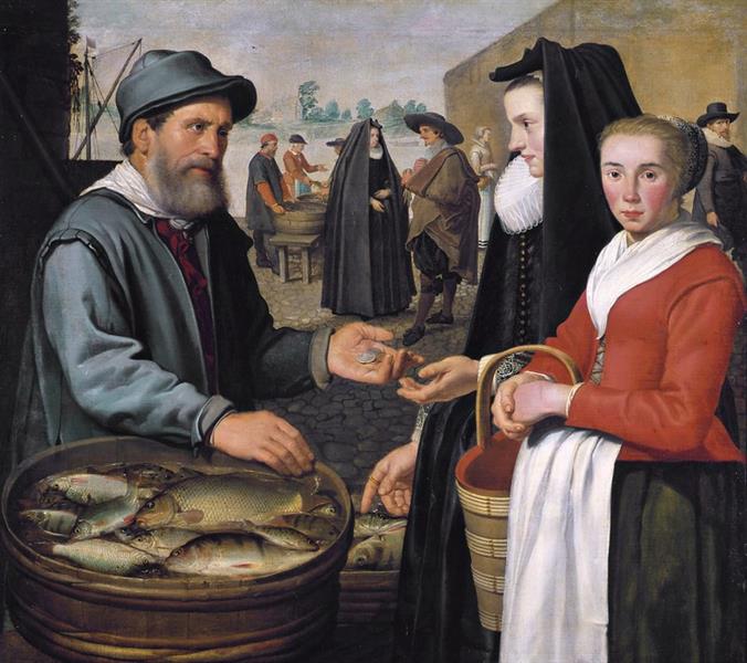 The fish market - Jacob Gerritsz Cuyp