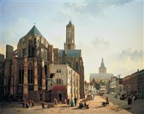 View Of The Choir And Tower Of Utrecht Cathedral - Jan Hendrik Verheyen