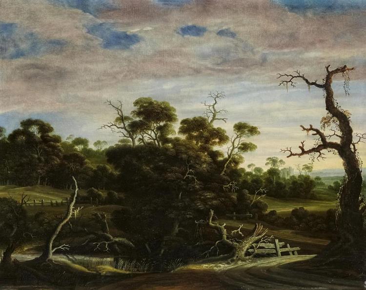 Hilly Landscape with Trees - Joachim Govertsz. Camphuysen