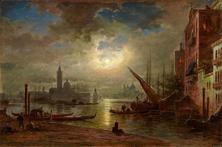 Venice by Moonlight - Ludwig Mecklenburg