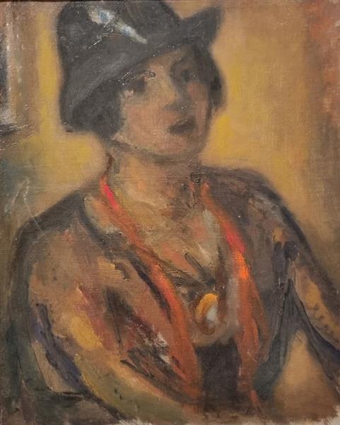 Béla Czóbel, Women with Hat 1937 - Bela Czobel