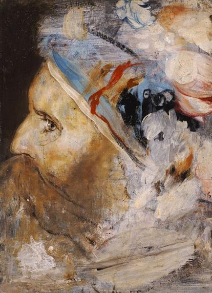 Old man's head, c.1880 - 尼古拉斯·吉热斯