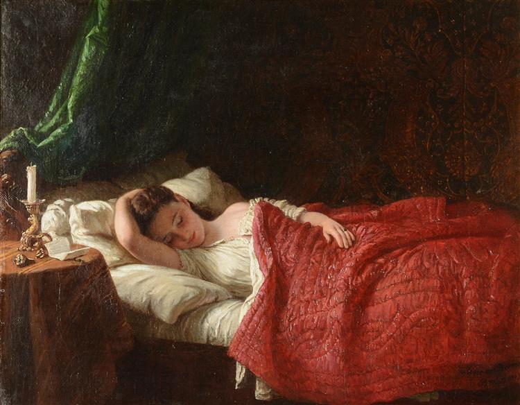 Sleeping girl, 1867 - Meyer von Bremen