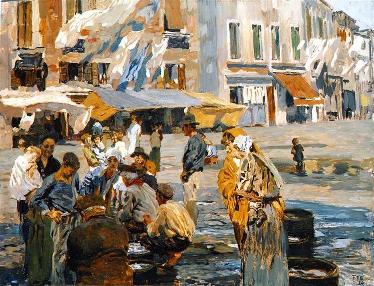 Fish Market, 1924 - Ettore Tito
