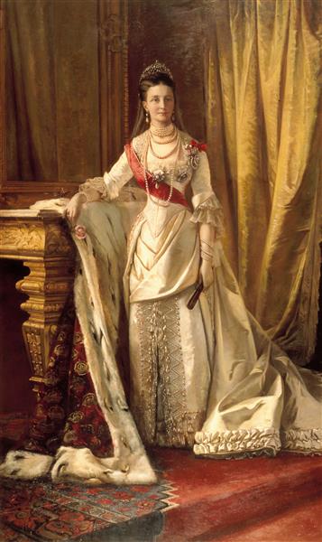 Portrait of Louise of Hesse-Kassel (1817-1898), Queen of Denmark, 1881 - Elisabeth Jerichau-Baumann