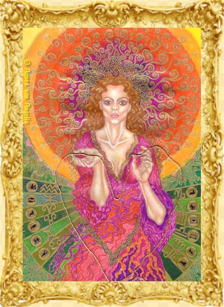 Astrology - Goddess of Destiny with Heart, c.2022 - Agnes von Angelis AvA