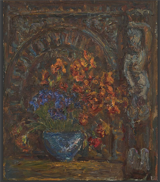 Flowers In A Blue Vase, 1977 - Mykhailo Vainshtein