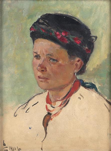 Портрет української селянки, 1910 - Mykola Pymonenko
