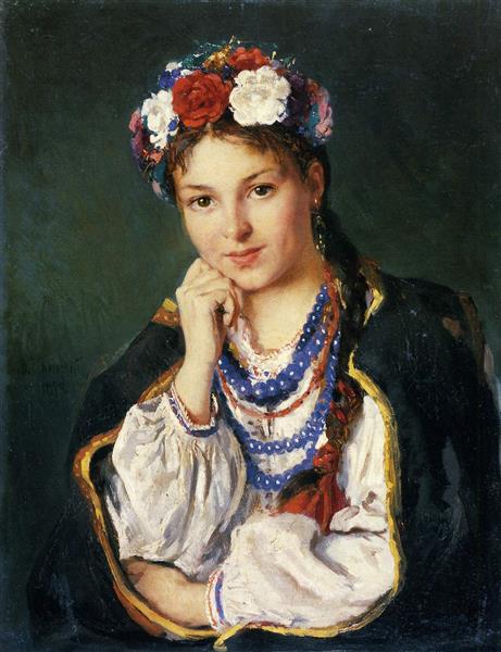 Ukrainian girl, 1879 - Vladímir Makovski
