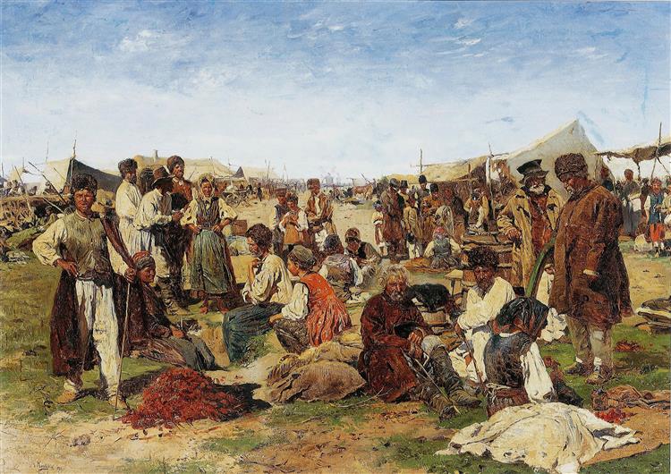 Fair in Ukraine, 1882 - Володимир Маковський
