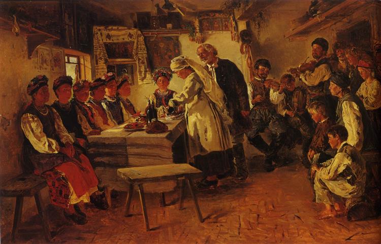 The bachelorette party, 1882 - Vladímir Makovski