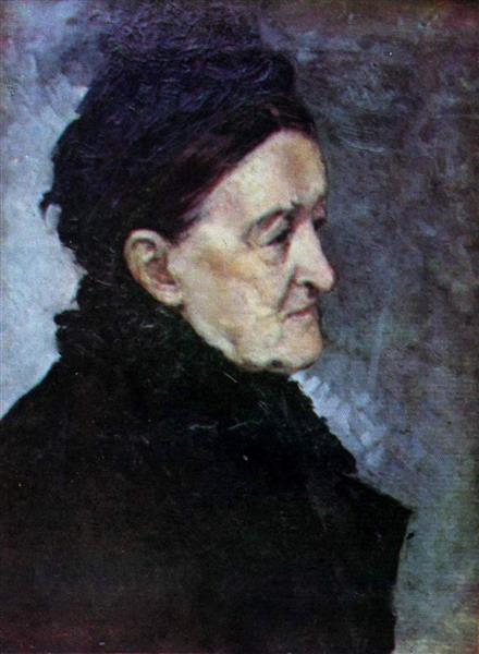 Portrait of an old woman. Study for the painting "Waiting", 1875 - Владимир Маковский