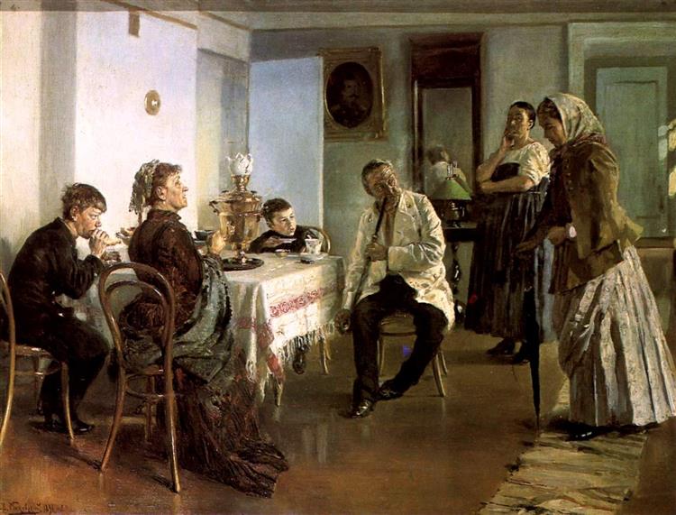 Hiring servants, 1891 - Vladímir Makovski