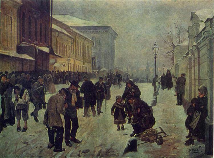 Looking for a shelter for the night, 1894 - Vladimir Makovski