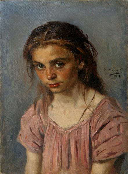 Uma garota órfã, 1913 - Vladimir Makovsky