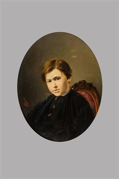 Portrait of Gerasimov as a child, 1865 - Владимир Маковский