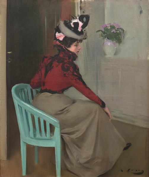 The woman from Paris, c.1900 - Ramon Casas i Carbó