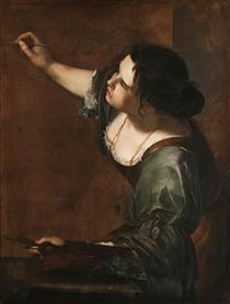 Selbstporträt als Allegorie der Malerei - Artemisia Gentileschi