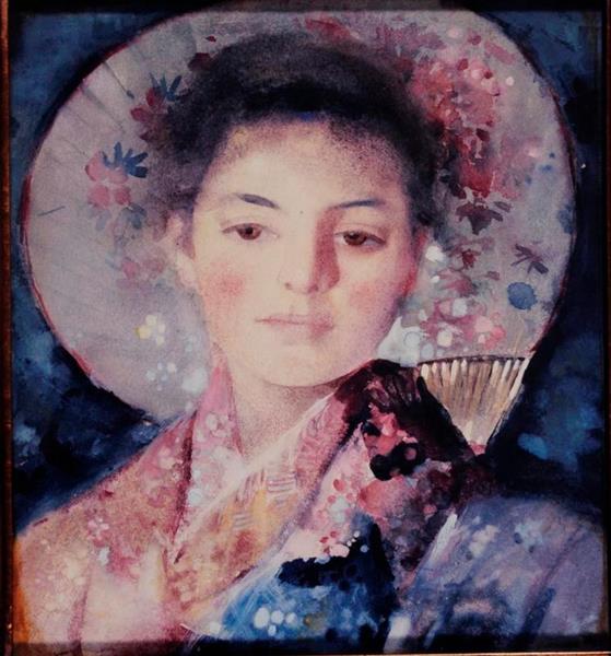 Lady Hosking in Japanese Dress, c.1895 - Frances Mary Hodgkins