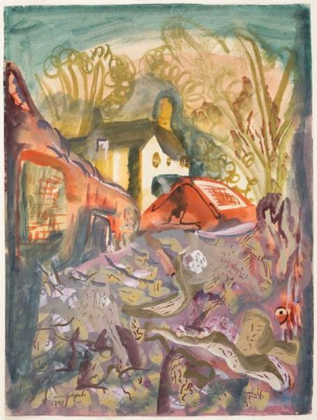 Bradford On Tone, Geoffrey Gorer’s Cottage, 1940 - Frances Hodgkins