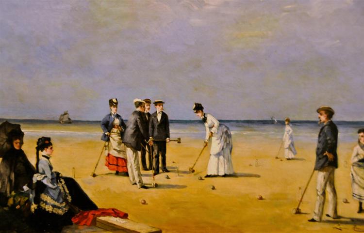 A Game of Croquet, 1872 - Луиза Аббема