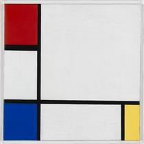 Composition No. IV, with Red, Blue and Yellow - Piet Mondrian