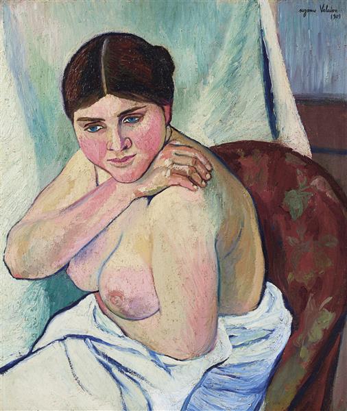 Juliette Sitting In The Armchair, 1909 - Suzanne Valadon