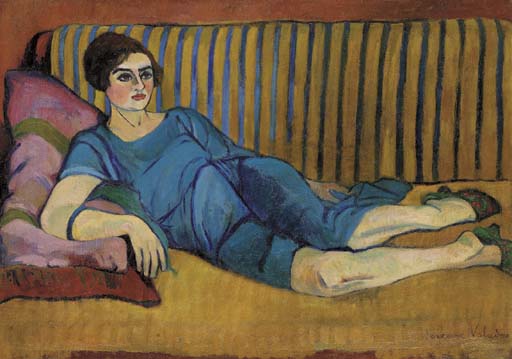 Woman Lying on Sofa, 1917 - 1918 - 蘇珊‧瓦拉東