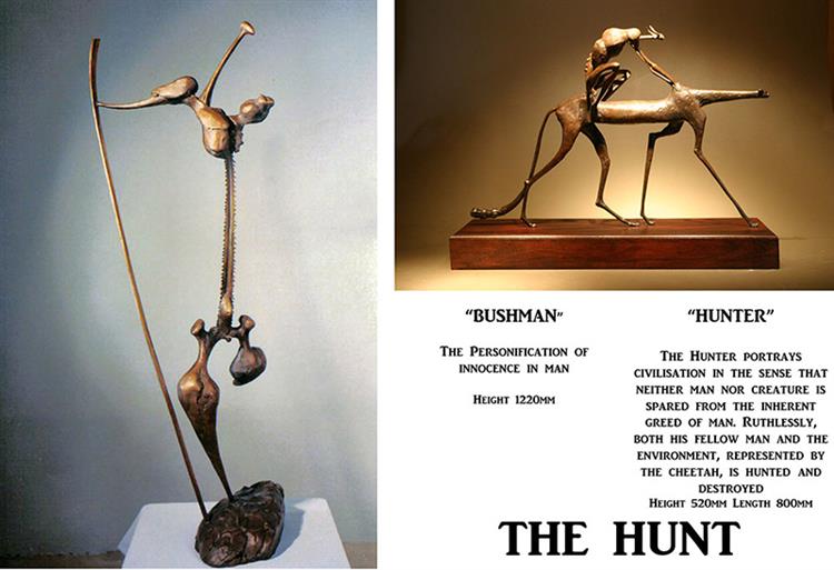 Maureen Quin The Hunt Bronze Sculpture 2 1 - MAUREEN QUIN