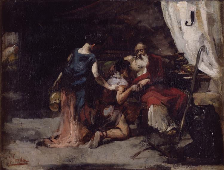 The blessing of Isaac, 1884 - Хоакин Соролья