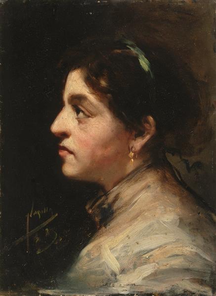 The painter's sister, 1883 - Хоакін Соролья
