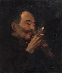 Man with pipe - Isidoro Grünhut