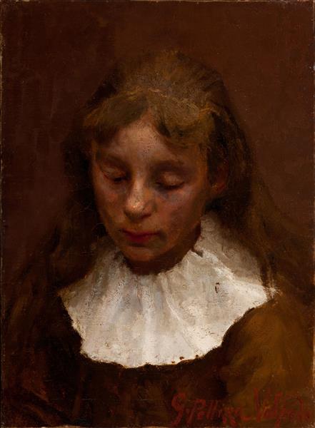 Head of a Woman (Palmina), c.1887 - Giuseppe Pellizza da Volpedo