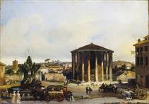View of the Temple of Vesta, Rome - Giacomo Caneva
