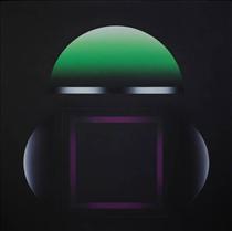 Yarım Küreler ve Mor Kare (Half Spheres and Purple Frame) - Adnan Coker
