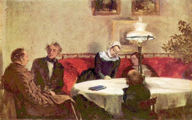 Abendgesellschaft, 1847 - 門采爾