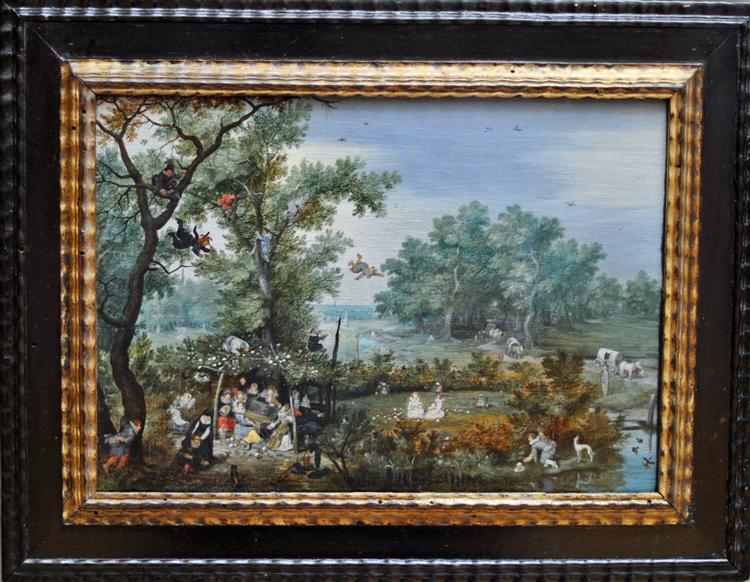 A Merry Company in an Arbor, 1615 - Адріан ван де Венне