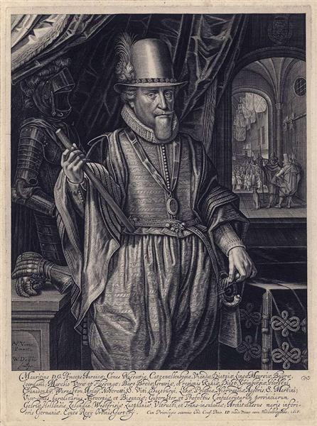 Portrait of Maurice, Prince of Orange, 1618 - Адриан ван де Венне